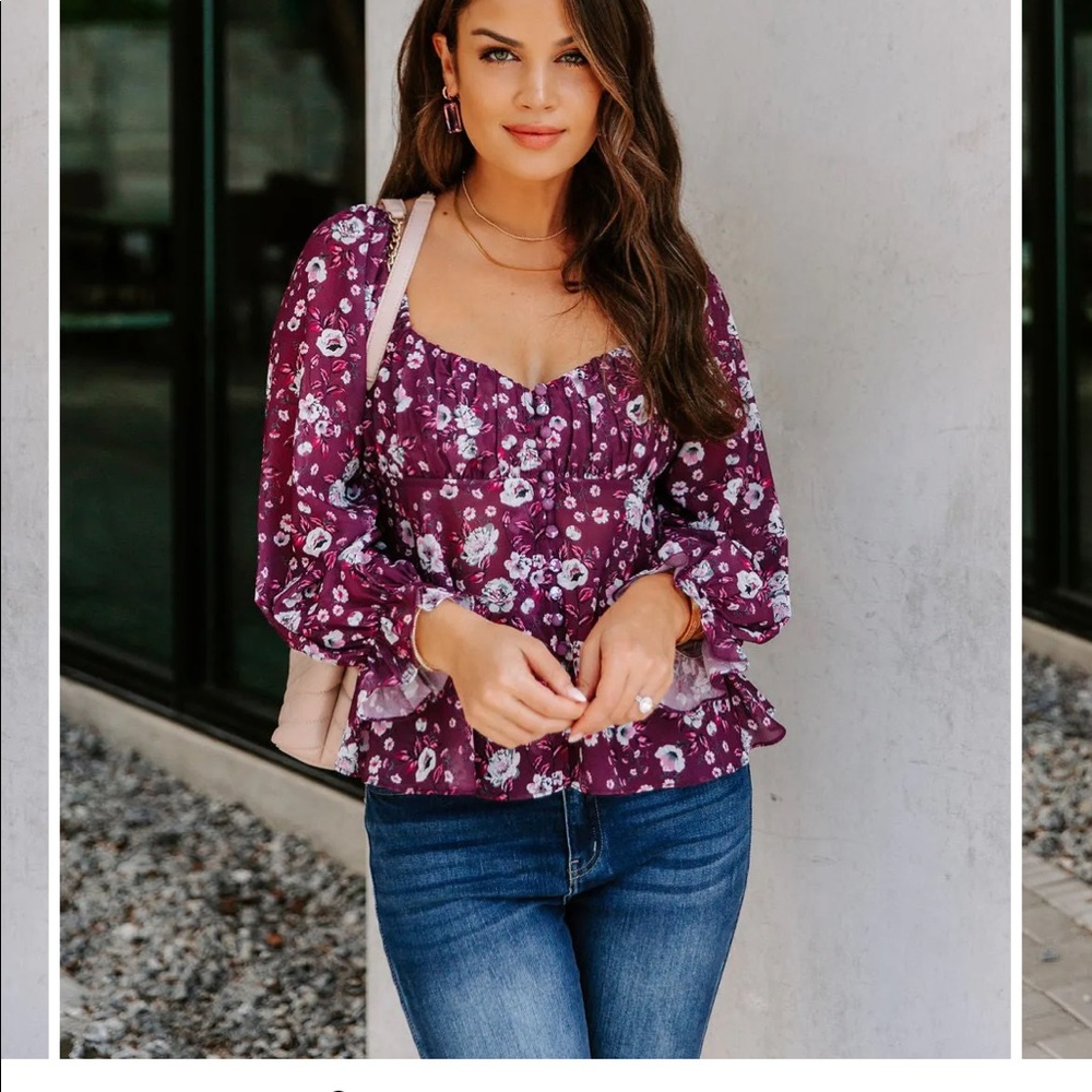 Rosalie floral babydoll blouse